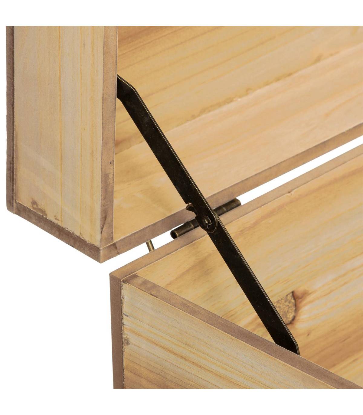 Set de 4 Malles de rangement en Bois Sculpté - Imagen 3