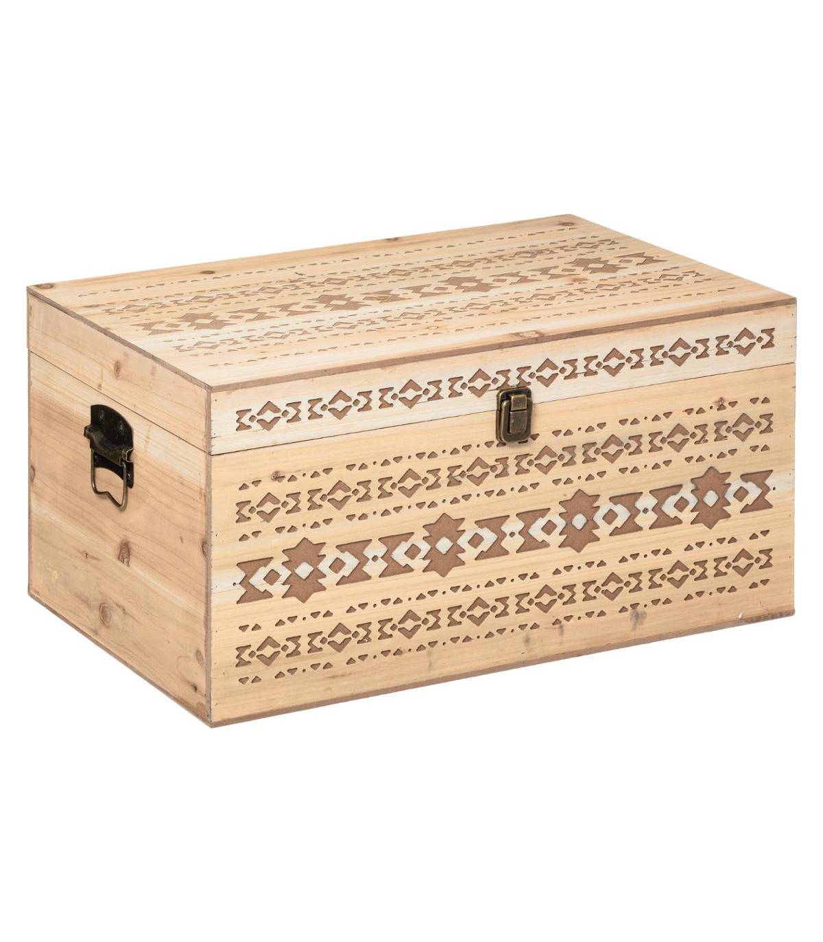Set de 4 Malles de rangement en Bois Sculpté - Imagen 6