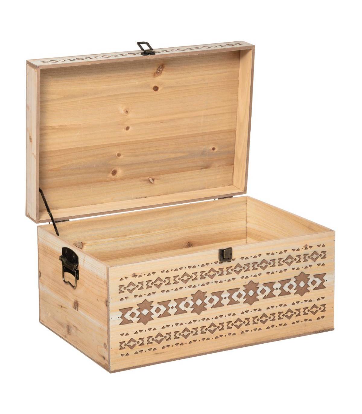 Set de 4 Malles de rangement en Bois Sculpté - Imagen 2