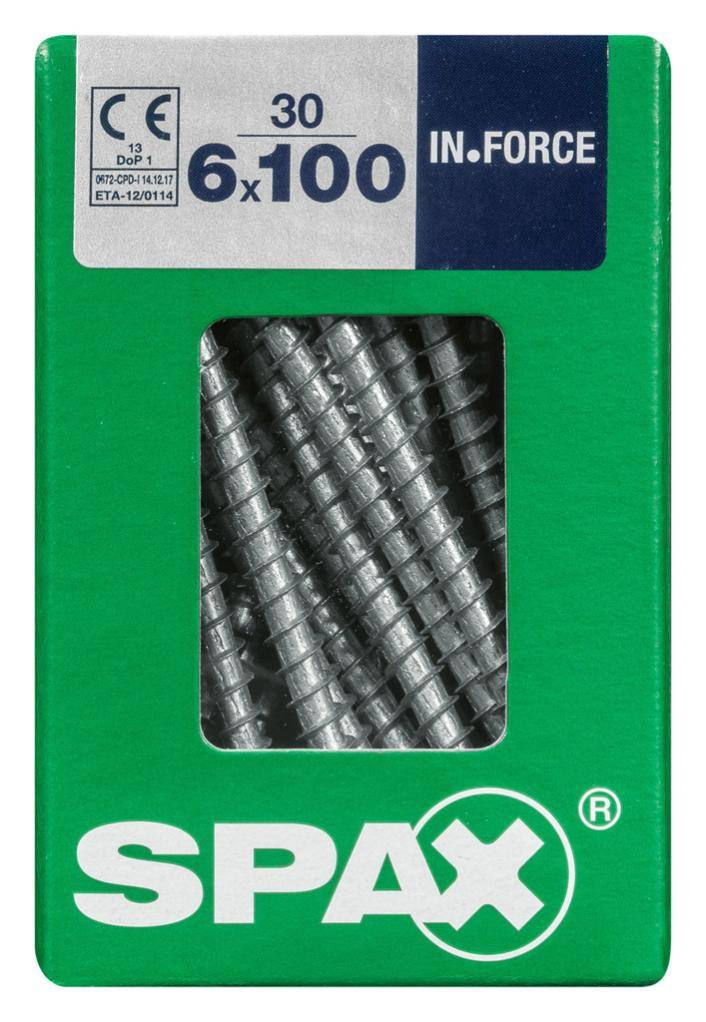 Spax - Lot de 30 vis acier tête cylindrique SPAX, Diam.6 mm x L.100 mm - Image 3
