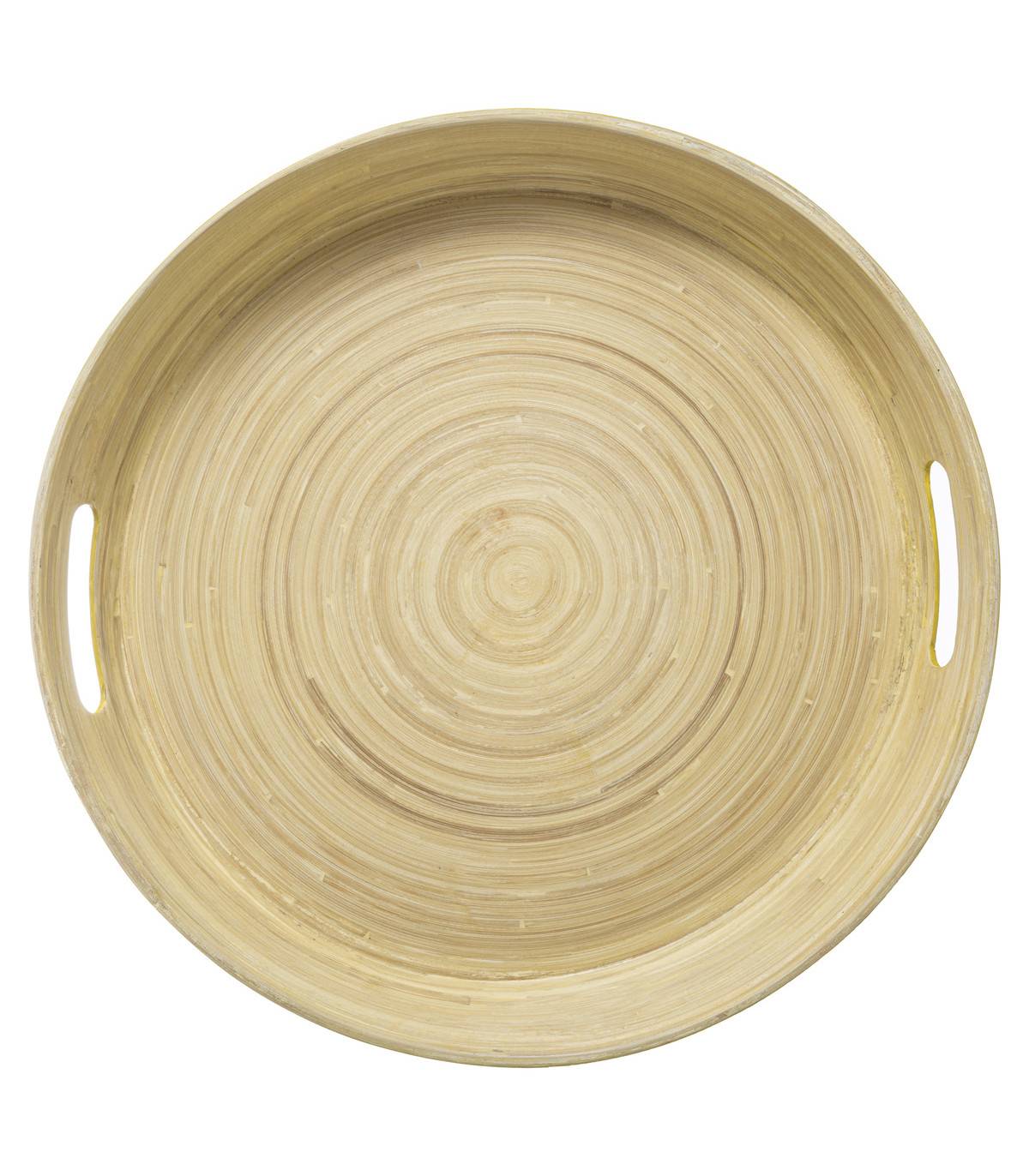 Plateau en Bambou D 42 cm Jaune moutarde - Imagen 2