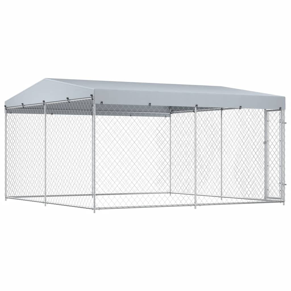 Vidaxl - Chenil extérieur avec toit pour chiens 382x382x225 cm vidaXL 145029 - Imagen 5