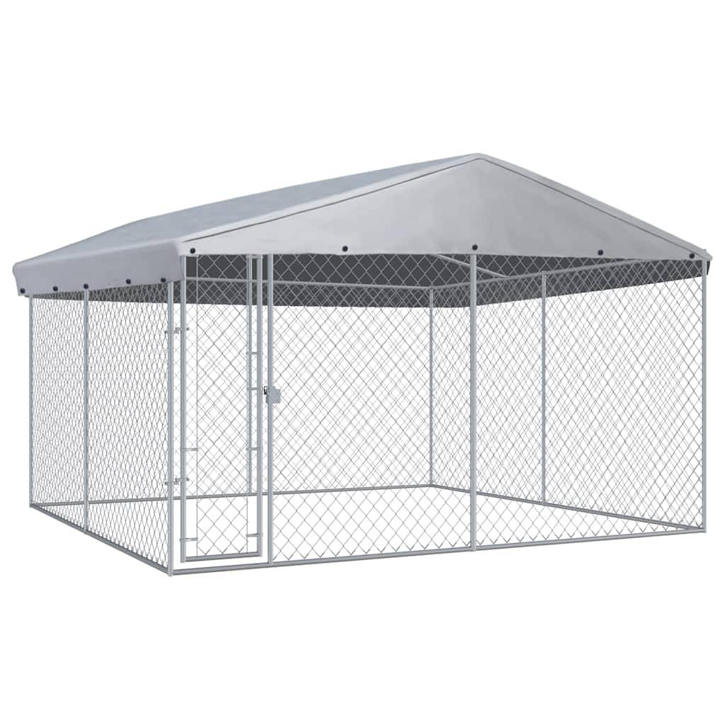 Vidaxl - Chenil extérieur avec toit pour chiens 382x382x225 cm vidaXL 145029 - Imagen 1