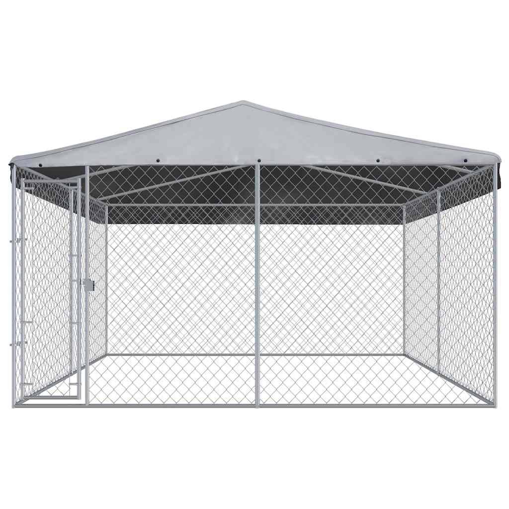 Vidaxl - Chenil extérieur avec toit pour chiens 382x382x225 cm vidaXL 145029 - Imagen 2
