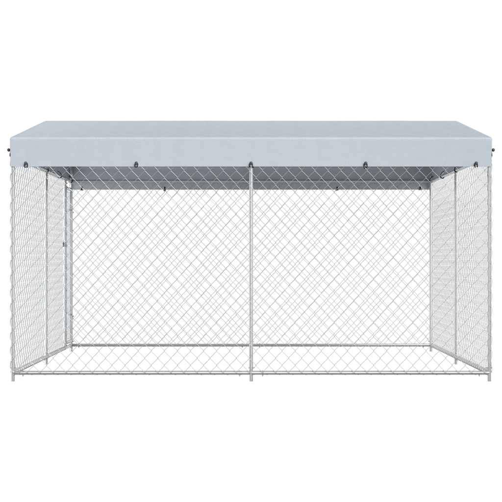 Vidaxl - Chenil extérieur avec toit pour chiens 382x382x225 cm vidaXL 145029 - Imagen 7