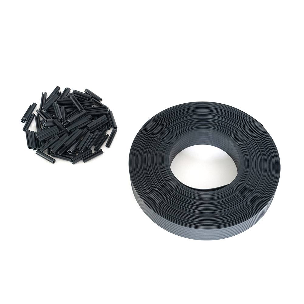 Terre Jardin - Kit brise vue occultant en PVC pour clôture à lamelles - 60 M - Unité - Gris - TERRE JARDIN - Imagen 1