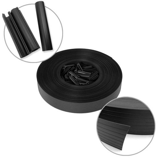 Terre Jardin - Kit brise vue occultant en PVC pour clôture à lamelles - 60 M - Unité - Gris - TERRE JARDIN - Imagen 2