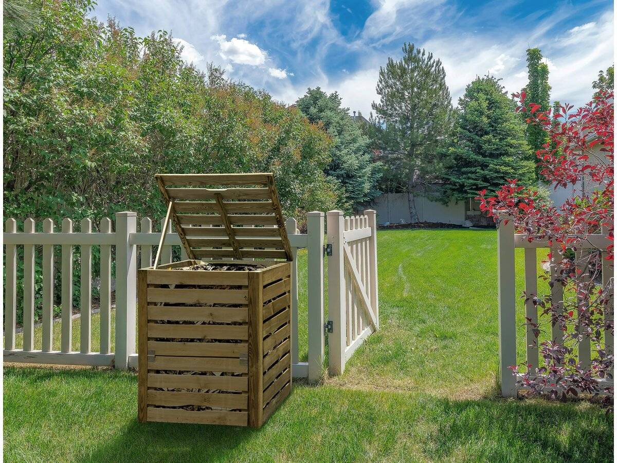 Habitat Et Jardin - Composteur En Bois 550 L "dexter" - 80 X 80 X 100 Cm - Bois -habitat Et Jardin - Imagen 2