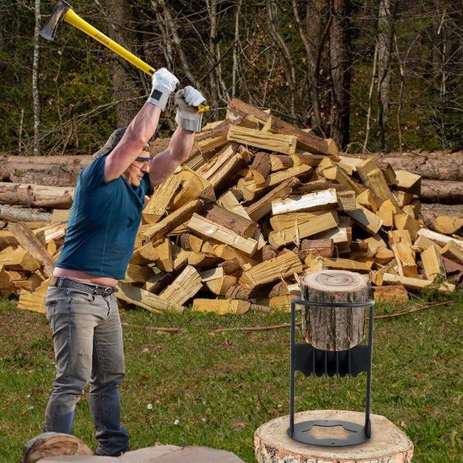 Fendeur De Bois Manuel Acier Forgé – Fendeuse Portable Pour Petit Bois, Cheminée, Poêle & BBQ