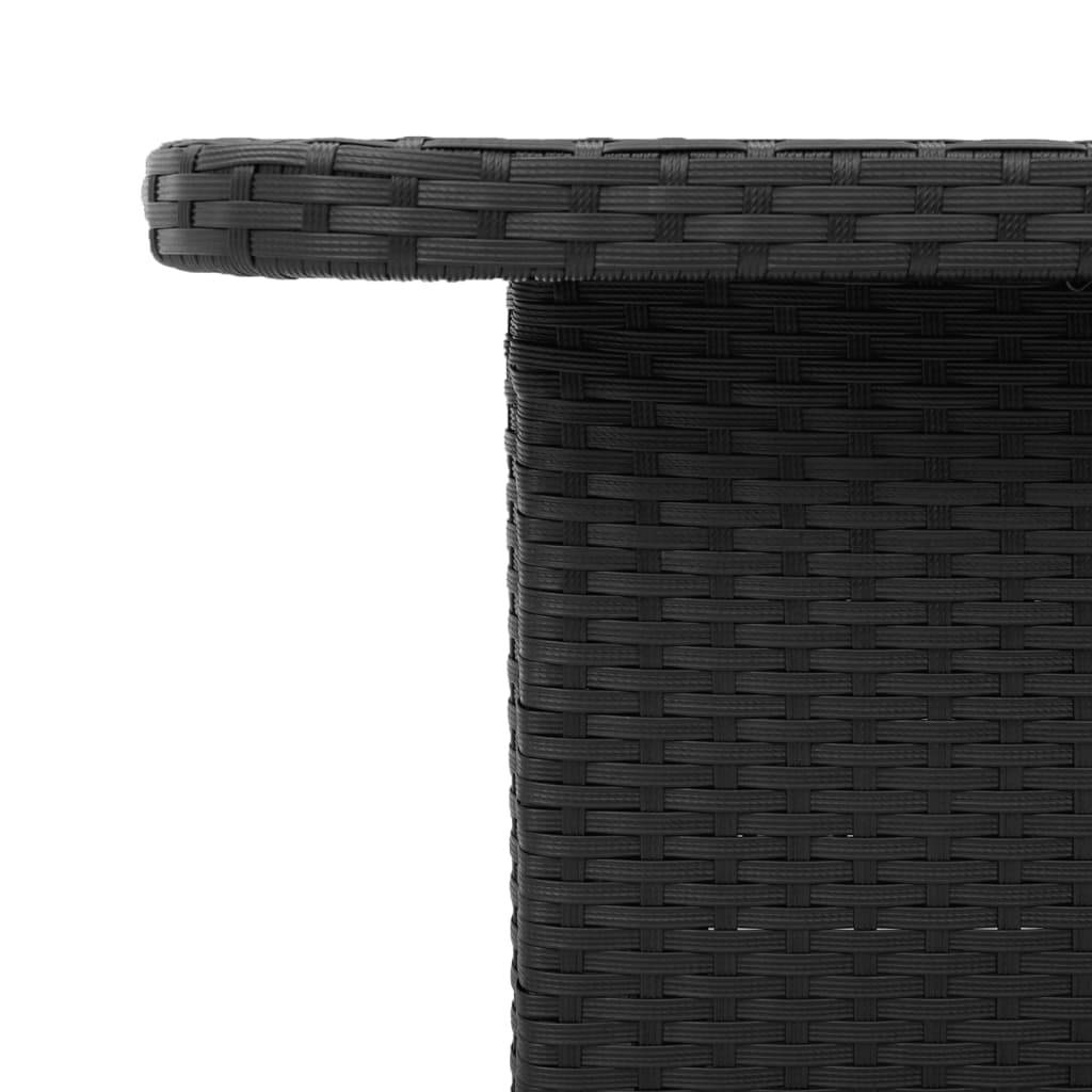 ComfortXL - Table de Jardin Rectangulaire Noire 90cm à Plateau Relevable en Bois d'Acacia, Hauteur Ajustable – ComfortXL Outdoor Living - Image 8