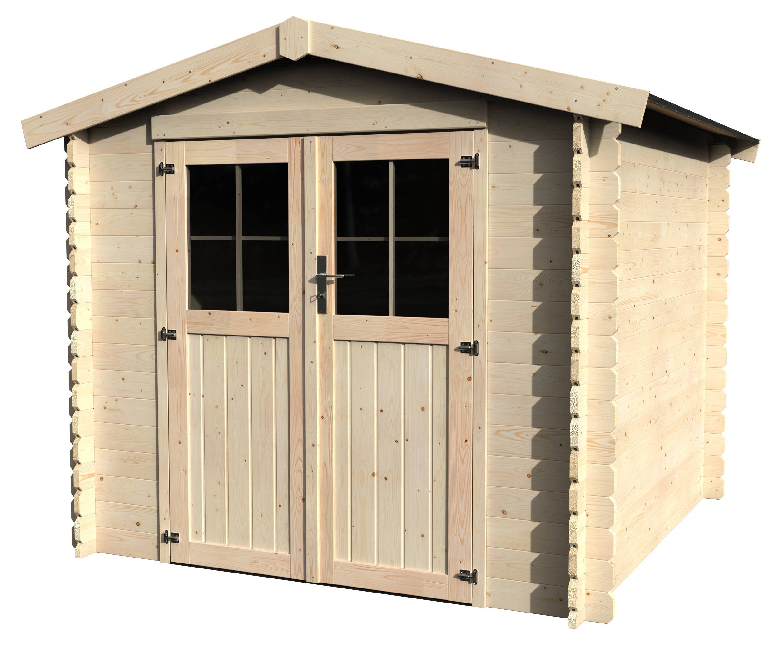 Decor et Jardin - ABRI DE JARDIN BOIS FLANDRE - 4,30 m² - Ep : 28 mm - 2,33x2,33 - couleur naturel - Décor et Jardin - Image 1