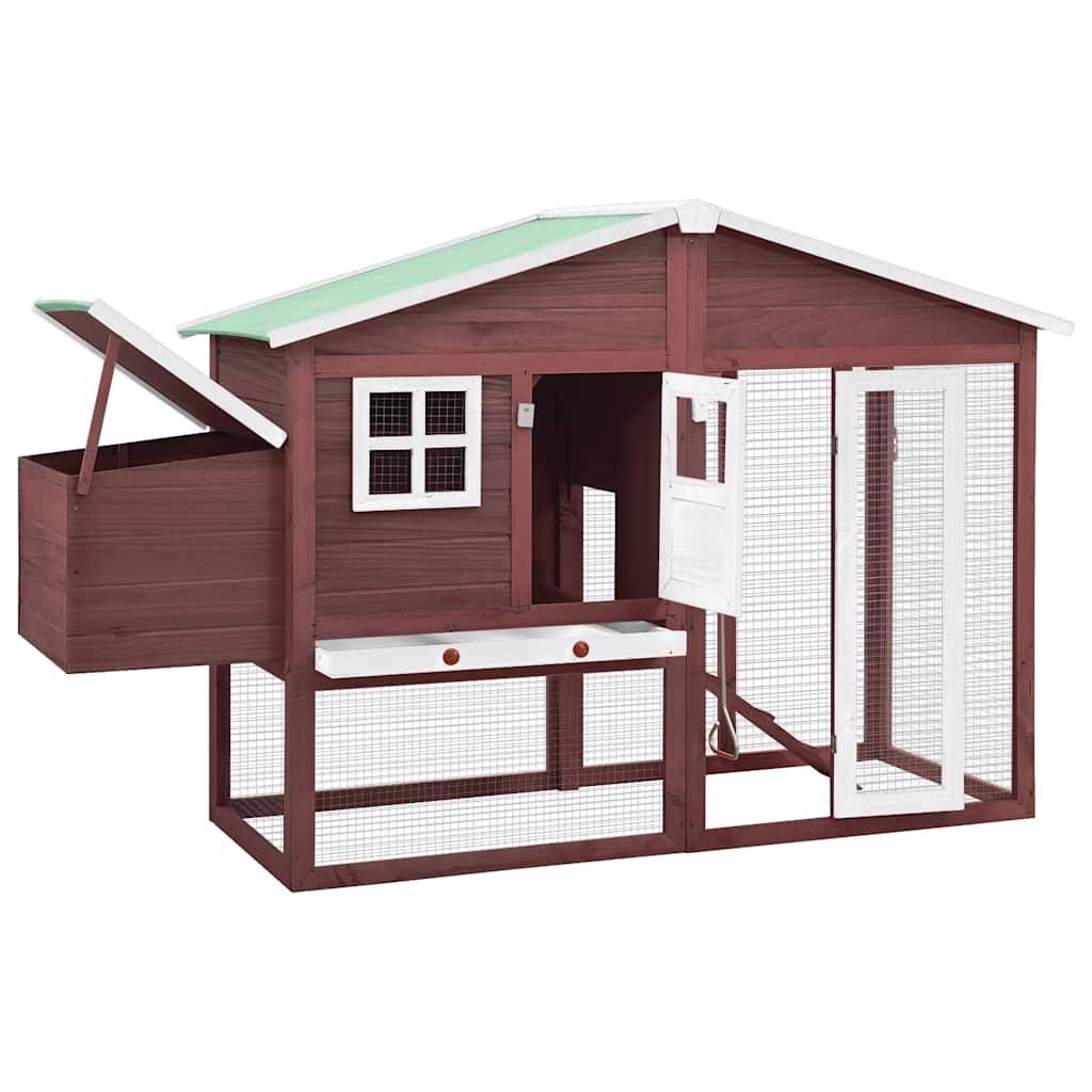 Grand poulailler bois de sapin avec nichoir et parc extérieur Moka – ComfortXL Outdoor Living - Image 2