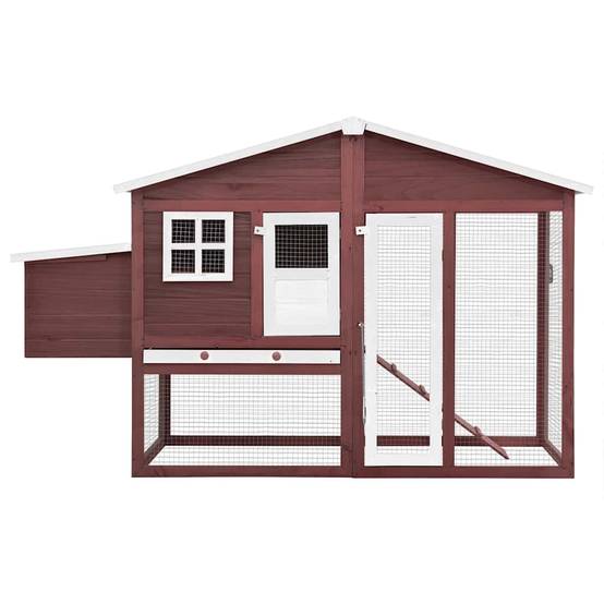 Grand poulailler bois de sapin avec nichoir et parc extérieur Moka – ComfortXL Outdoor Living - Image 3