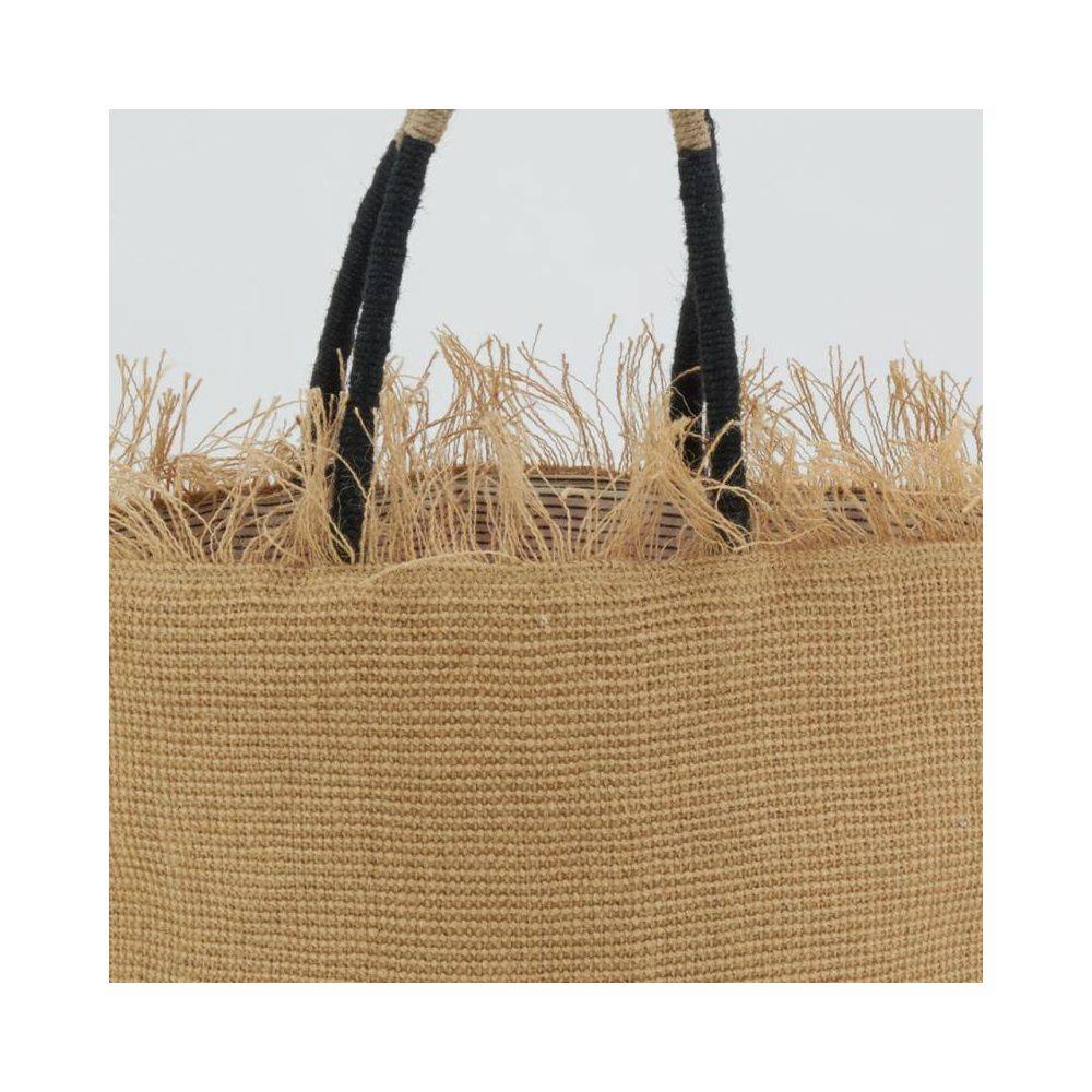 Aubry Gaspard - Sac en jute naturel et corde avec franges - Imagen 2