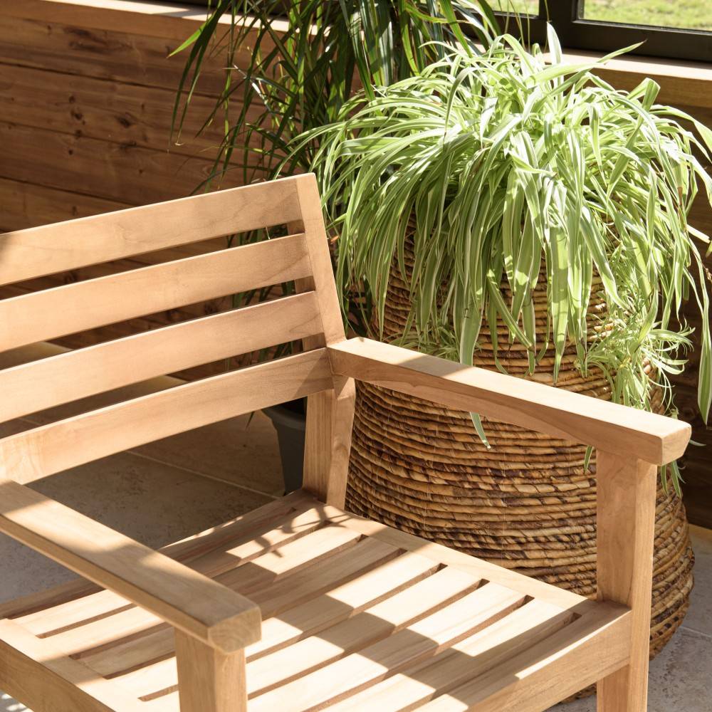 Macabane - KALLY - Lot de 2 fauteuils de jardin en bois teck - Imagen 5