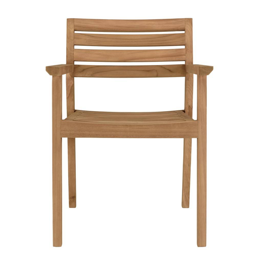 Macabane - KALLY - Lot de 2 fauteuils de jardin en bois teck - Imagen 4