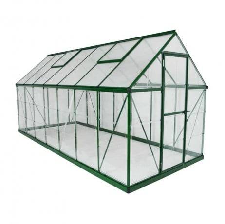 Canopia - Serre de jardin en polycarbonate Hybrid 7,88 m², Couleur Vert, Ancrage au sol Non - Imagen 5