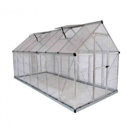 Canopia - Serre de jardin en polycarbonate Hybrid 7,88 m², Couleur Vert, Ancrage au sol Non - Imagen 4