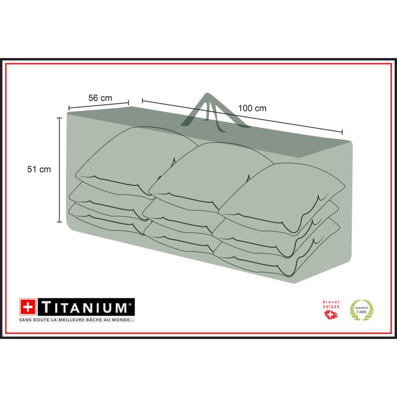 Autre - Housse TITANIUM® coussin 100 x 56 x 51 cm - Image 1