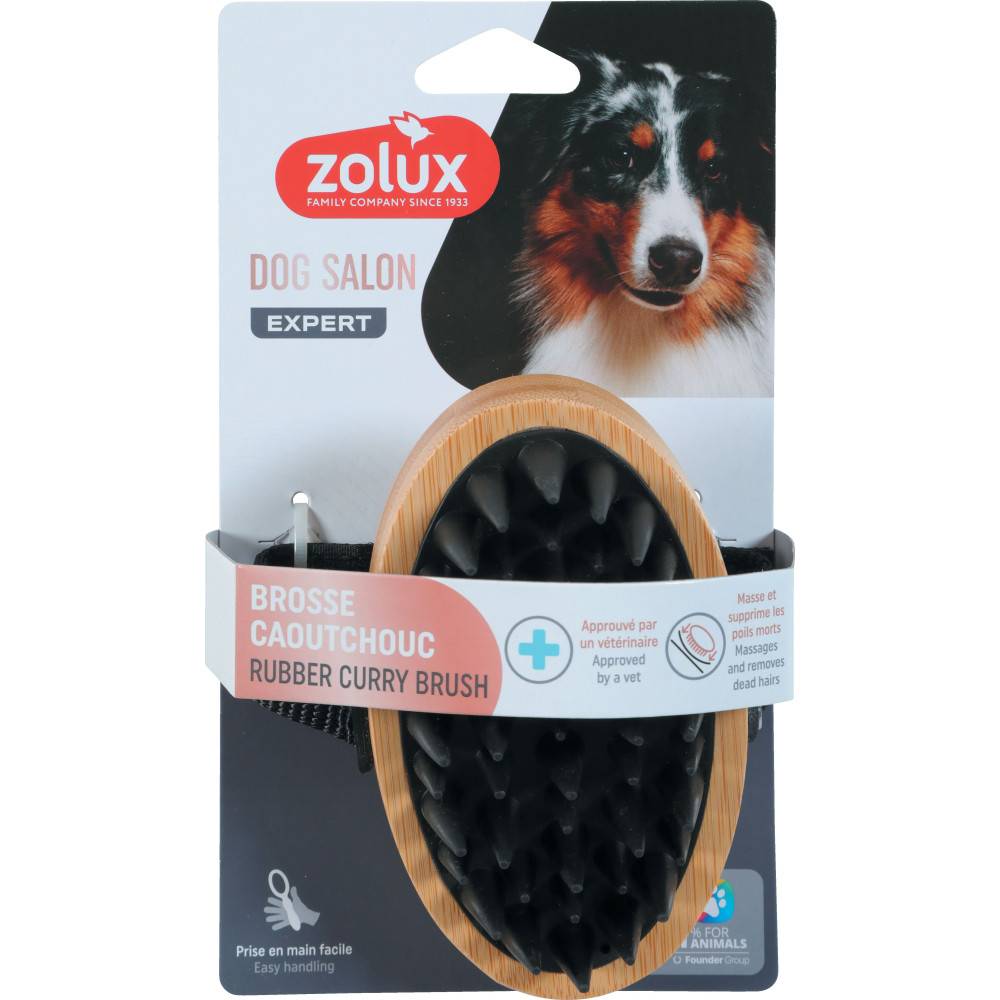 Zolux - Cepillo de Goma 12 cm para perro - Imagen 3