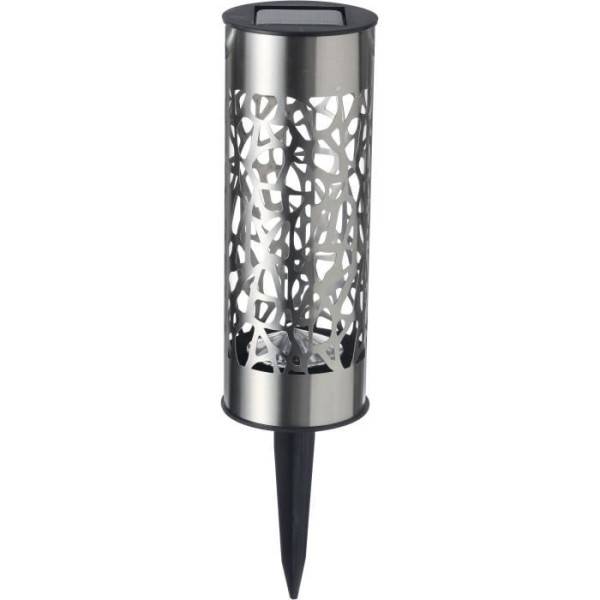 Borne solaire inox GALIX G4445 - A poser ou a planter - H28cm - Blanc chaud - Image 1