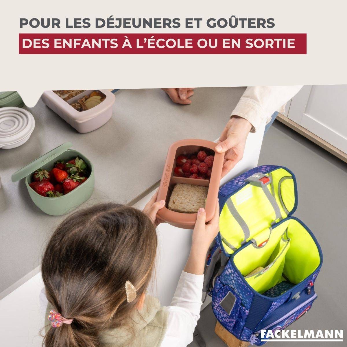 Lot de 6 lunch box 1L avec compartiments Fackelmann Storage - Image 5