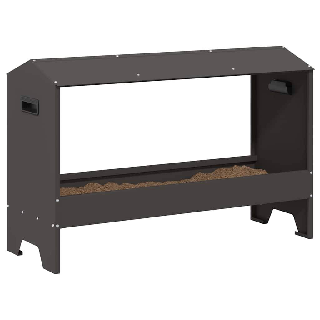 Vidaxl - Bac de nourrissage pour poules Noir 81 x 32 x 53,5 cm vidaXL 874618 - Image 4