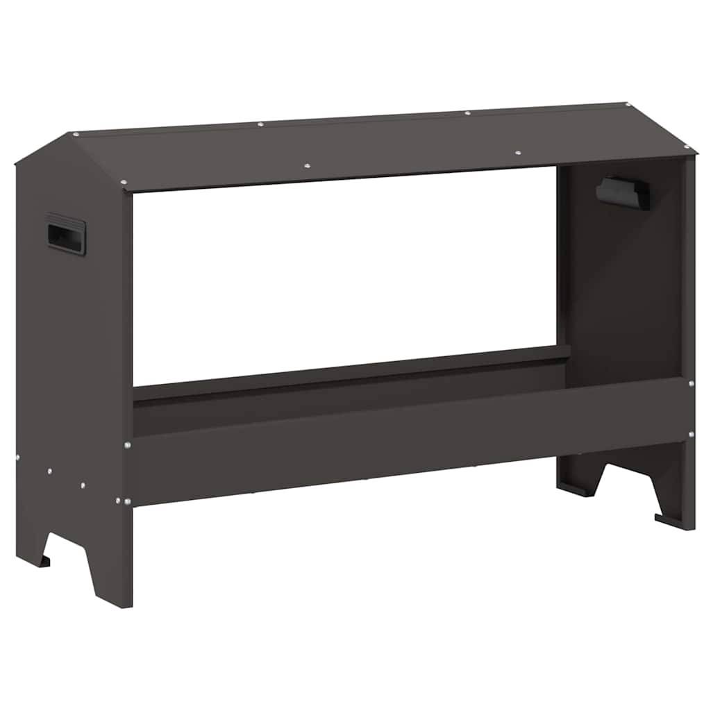 Vidaxl - Bac de nourrissage pour poules Noir 81 x 32 x 53,5 cm vidaXL 874618 - Image 2