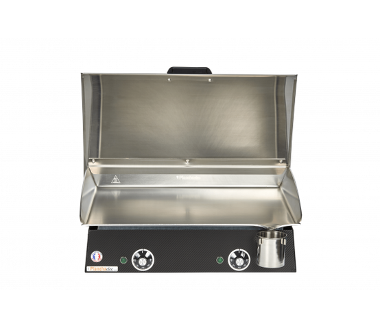 Pack comprenant une plancha électrique LUX 600 Carbon avec son couvercle et 2 ustensiles - Image 3