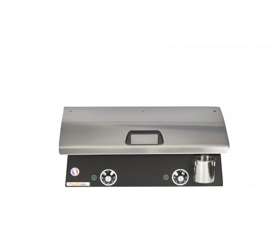 Pack comprenant une plancha électrique LUX 600 Carbon avec son couvercle et 2 ustensiles - Image 4