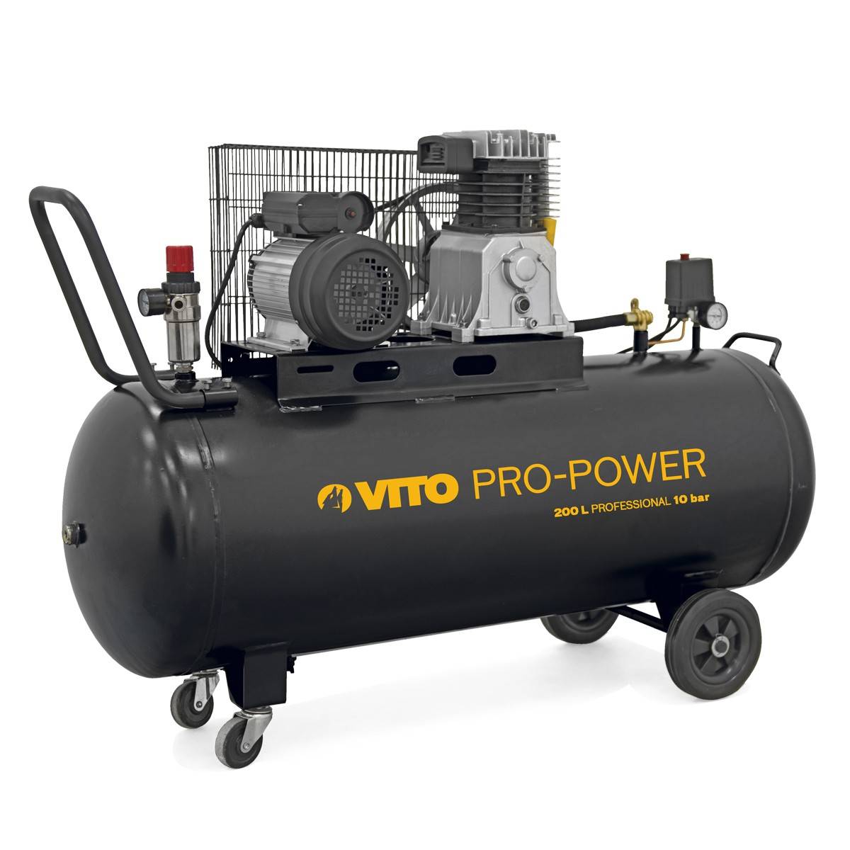Compresseur d'air à Courroie 200 Litres 4CV 3KW Pression 10 Bar 230V VITO - Imagen 1