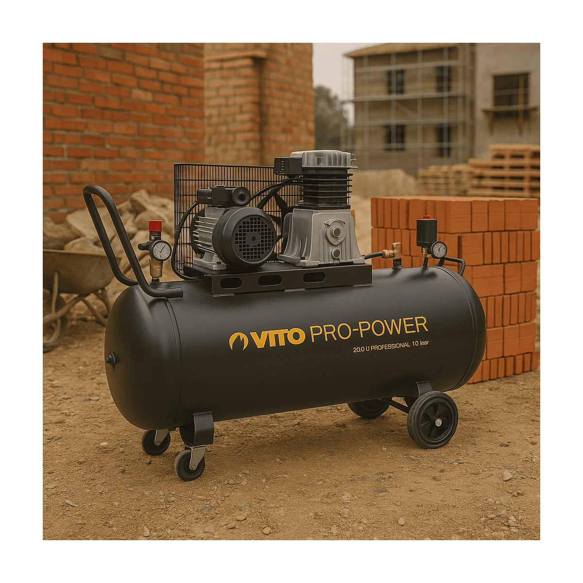 Compresseur d'air à Courroie 200 Litres 4CV 3KW Pression 10 Bar 230V VITO - Imagen 3