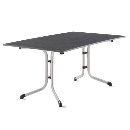 Sieger - Table pliante 165 x 95 cm, plateau Vivodur® anthracite, structure gris clair Sieger - Image 1