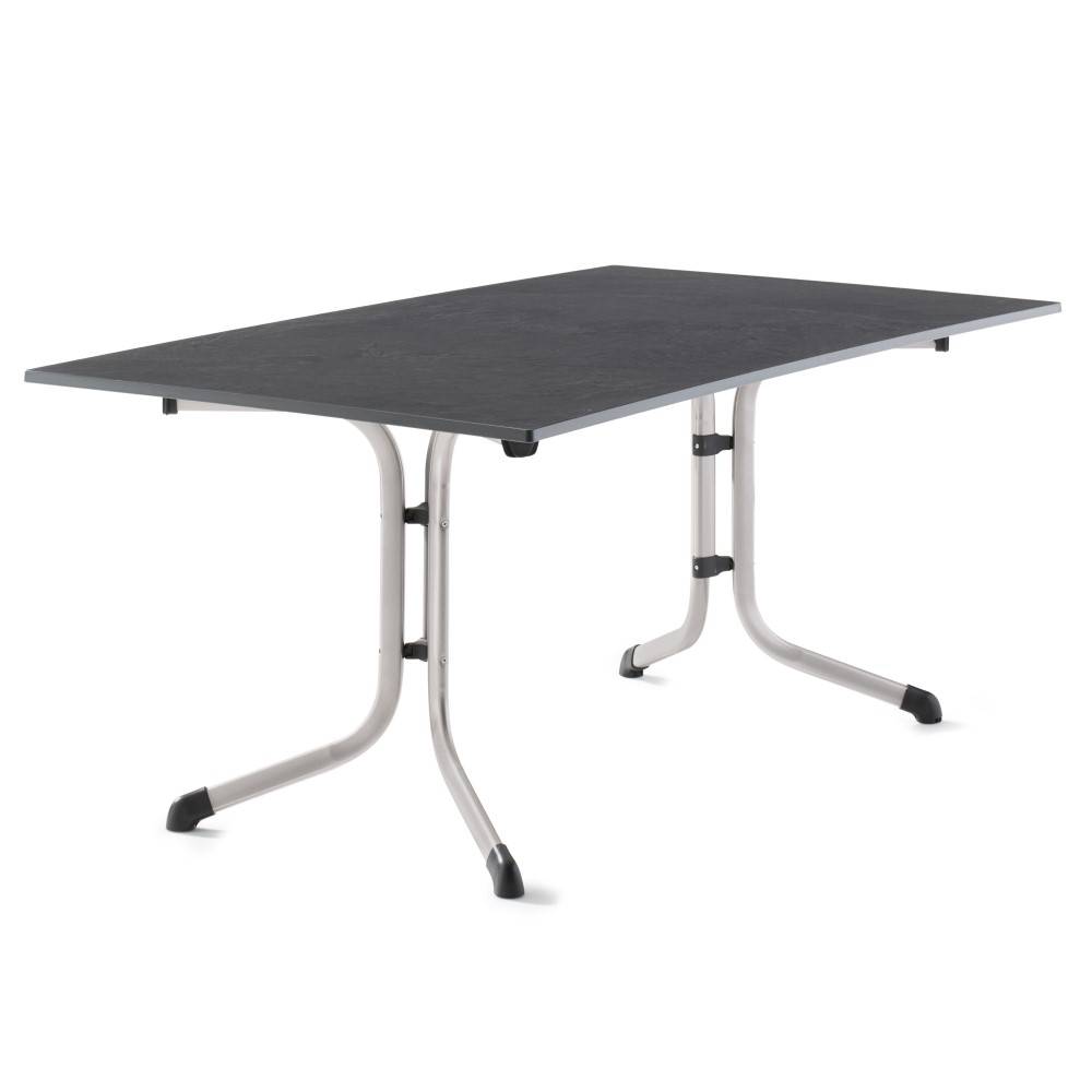 Sieger - Table pliante 165 x 95 cm, plateau Vivodur® anthracite, structure gris clair Sieger - Image 1