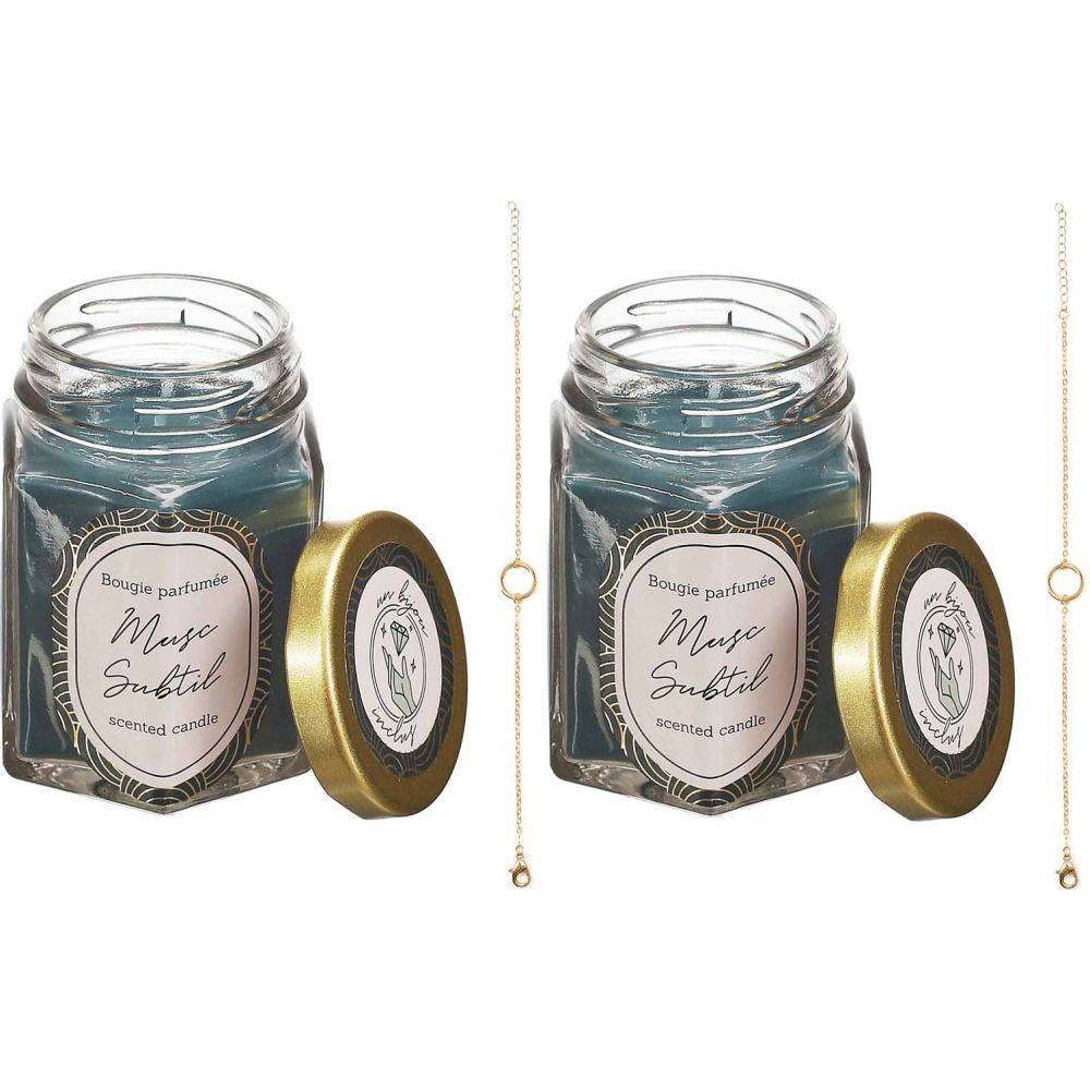 The Concept Factory - Bougie parfumée en bocal avec bijou surprise (Lot de 2) - Imagen 2