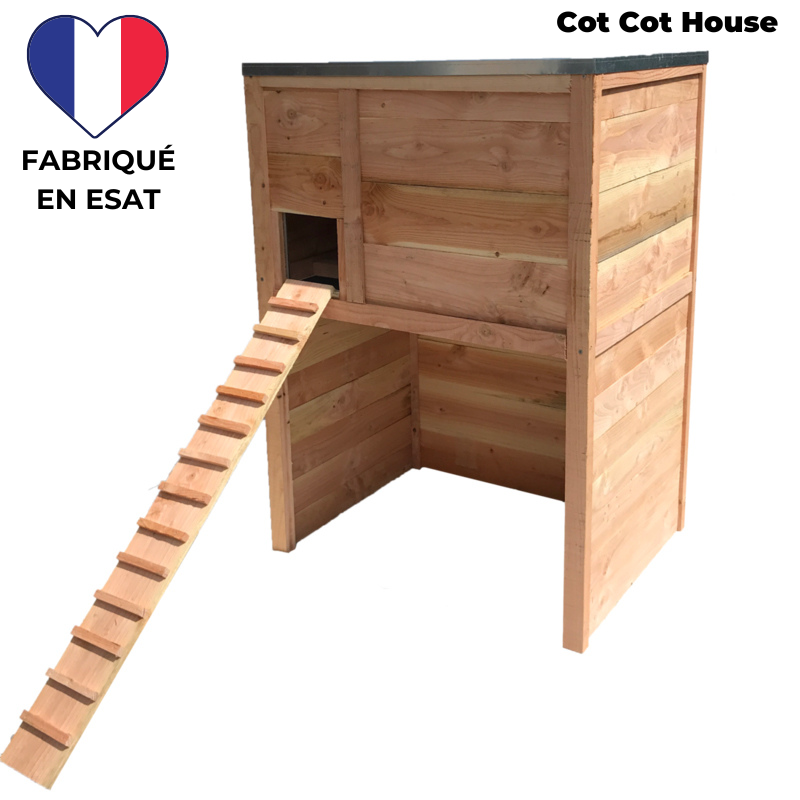 Poulailler 4 poules pratique et solide - modèle houdan confort - Cot Cot House - Image 1