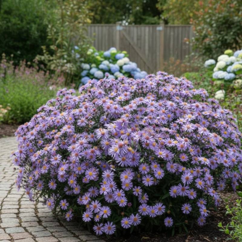 Aster grand d'automne Calliope à fleurs Bleue/Violette - feuillage Caduc - Godet - 5/20 cm