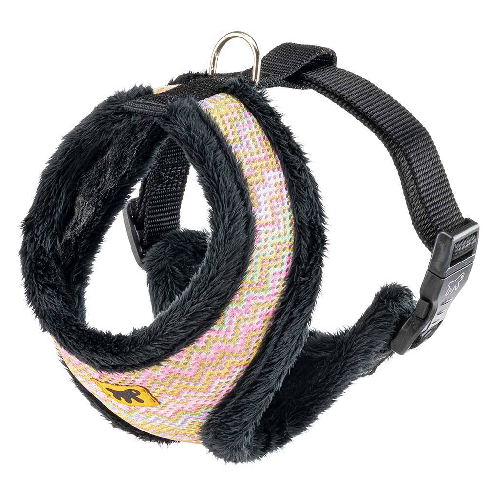 Ferplast - NIKITA FUR M Harnais pour Chien, Respirant, Fourrure Ecologique Douce, Sangle Réglable, Multicouleur - Imagen 1