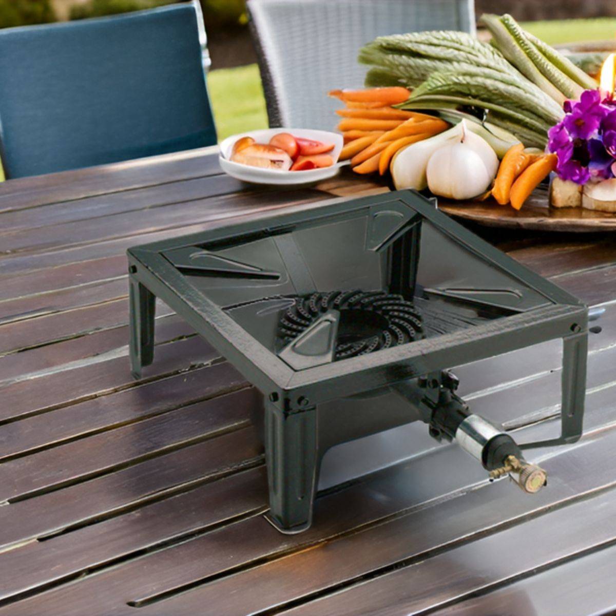 Réchaud gaz fonte 7.5KW Réchaud Paella Traiteur 4 pieds KEMPER - Imagen 4