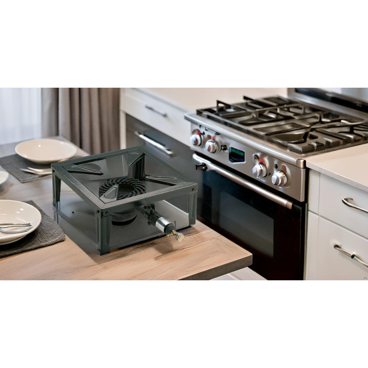 Réchaud gaz fonte 7.5KW Réchaud Paella Traiteur 4 pieds KEMPER - Imagen 3