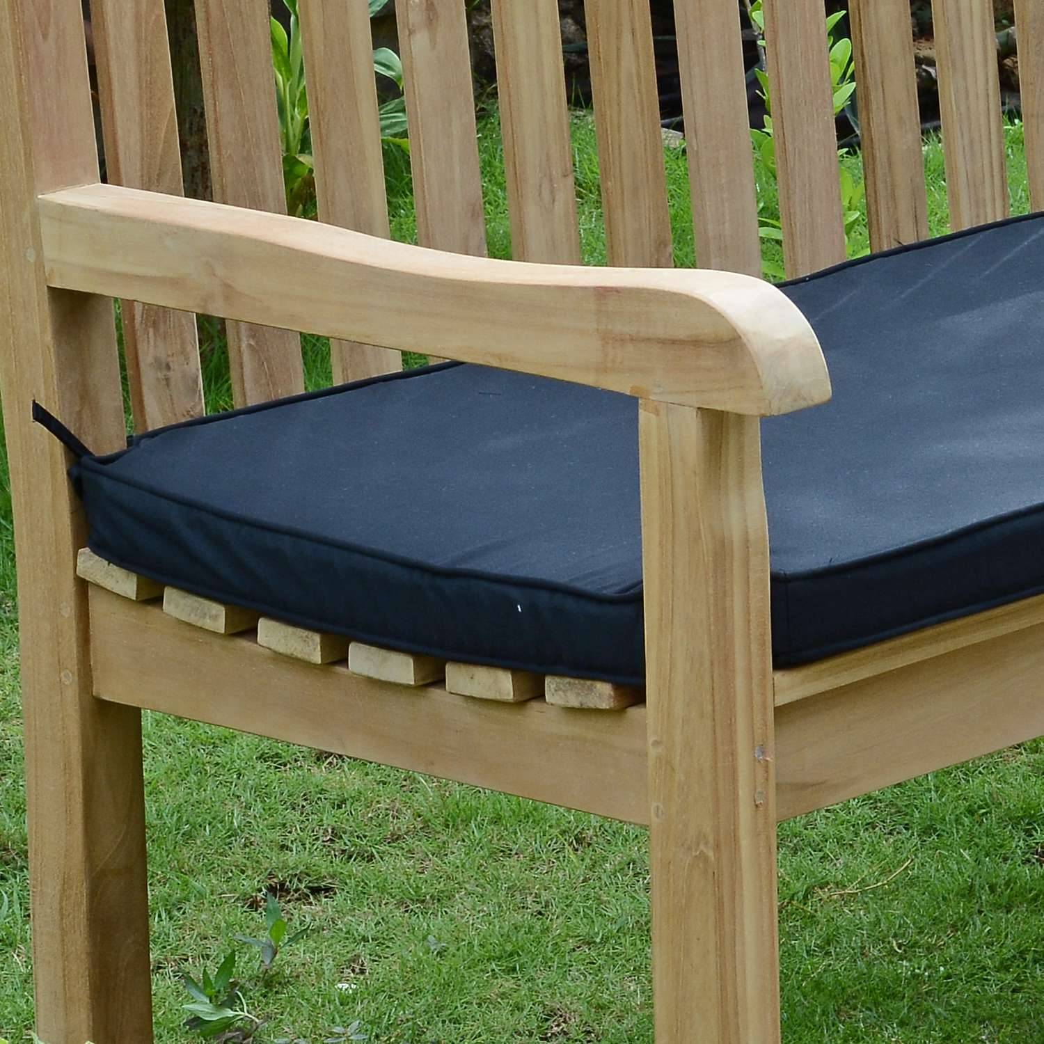 Teck'Attitude - Coussin Noir pour banc 150 cm - TECK'Attitude - Imagen 3