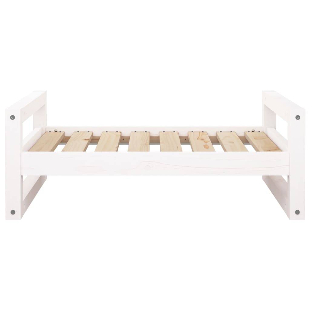 Vidaxl - Lit pour chien Blanc 75,5x55,5x28 cm Bois de pin solide vidaXL 821478 - Imagen 9