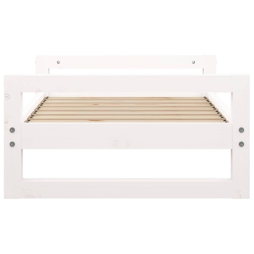 Vidaxl - Lit pour chien Blanc 75,5x55,5x28 cm Bois de pin solide vidaXL 821478 - Imagen 7