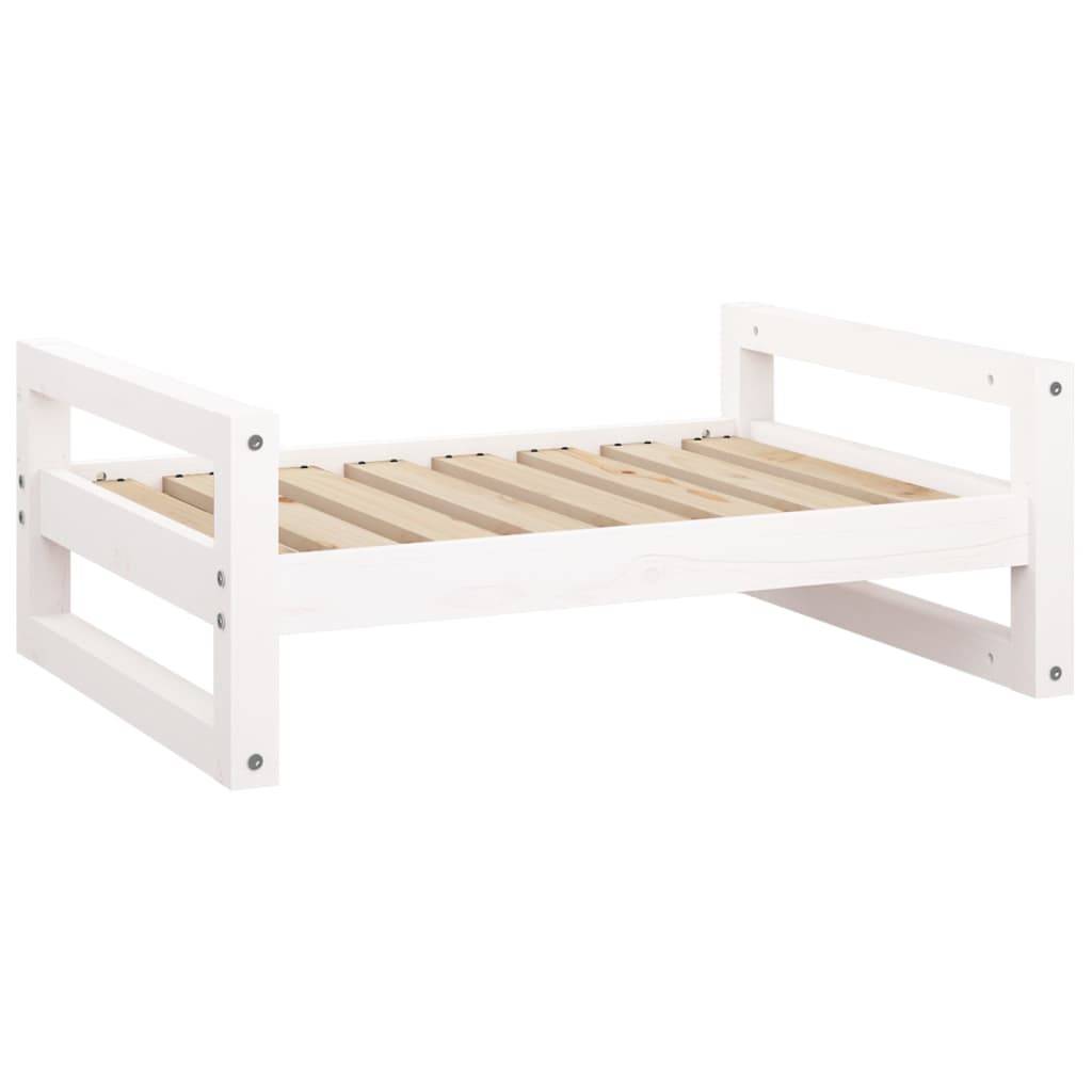 Vidaxl - Lit pour chien Blanc 75,5x55,5x28 cm Bois de pin solide vidaXL 821478 - Imagen 2