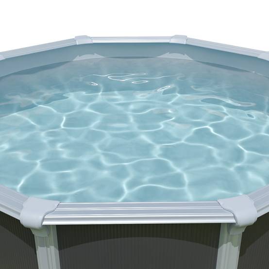 Liner gris pour piscine métal intérieur 4,90 x 3,70 x 1,32 m - Image 2