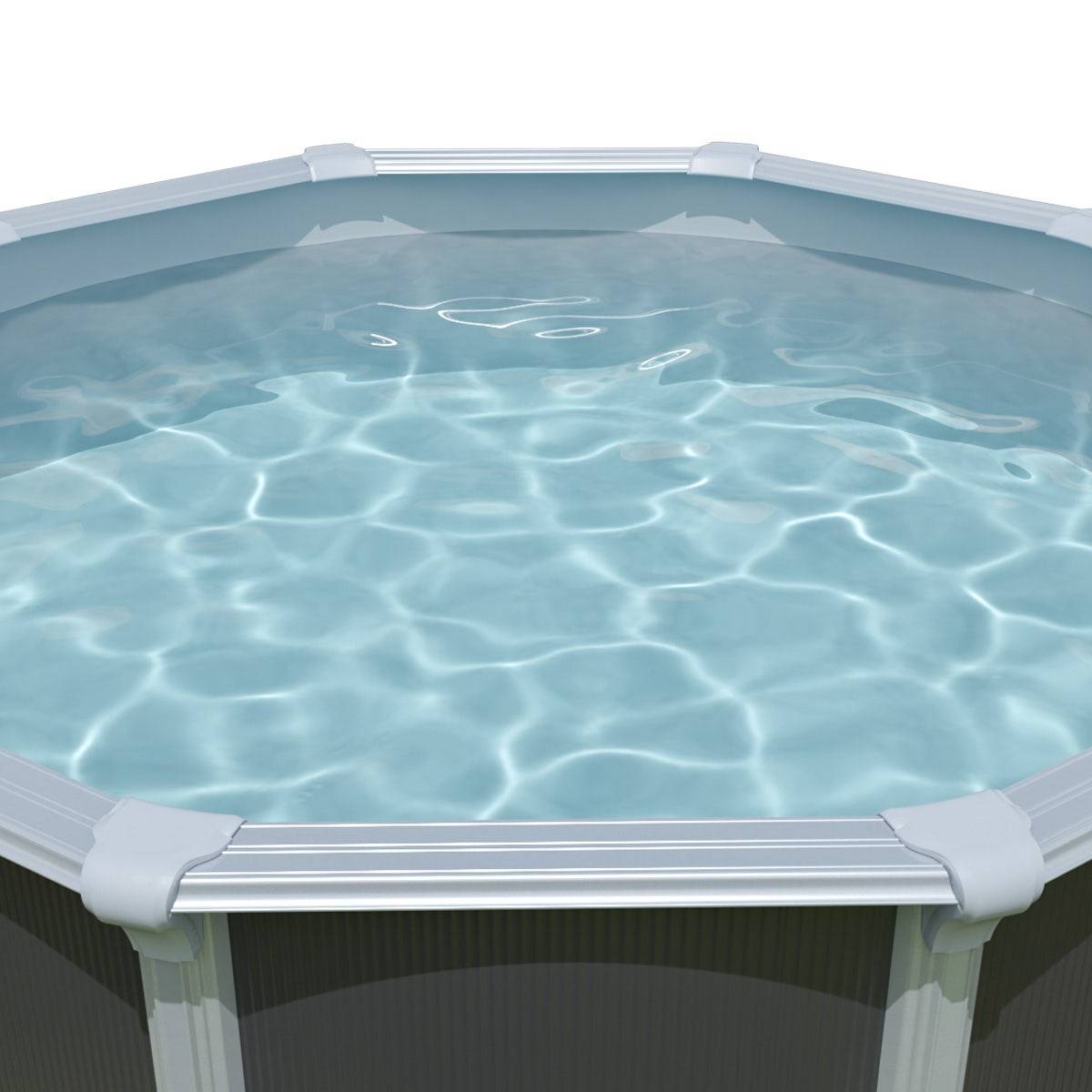 Liner gris pour piscine métal intérieur 4,90 x 3,70 x 1,32 m - Image 2