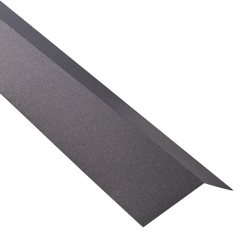 Bris de gouttière toiture acier galvanisé laqué mat aspect tuile L 1,20 m - Coloris - Gris anthracite mat, Longueur - 1,20 m