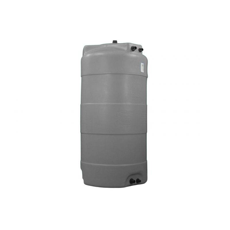 Cuve récupération eau de pluie 300L - Réservoir aérien vertical Gris - Polyéthylène - ELBI CV - Image 1