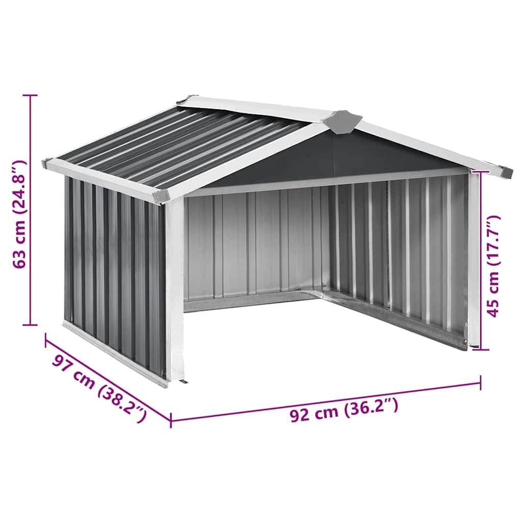 PANGIVO - Abri pour robot de jardin acier galvanisé anthracite 92 x 97 x 63 cm - PANGIVO - Image 9