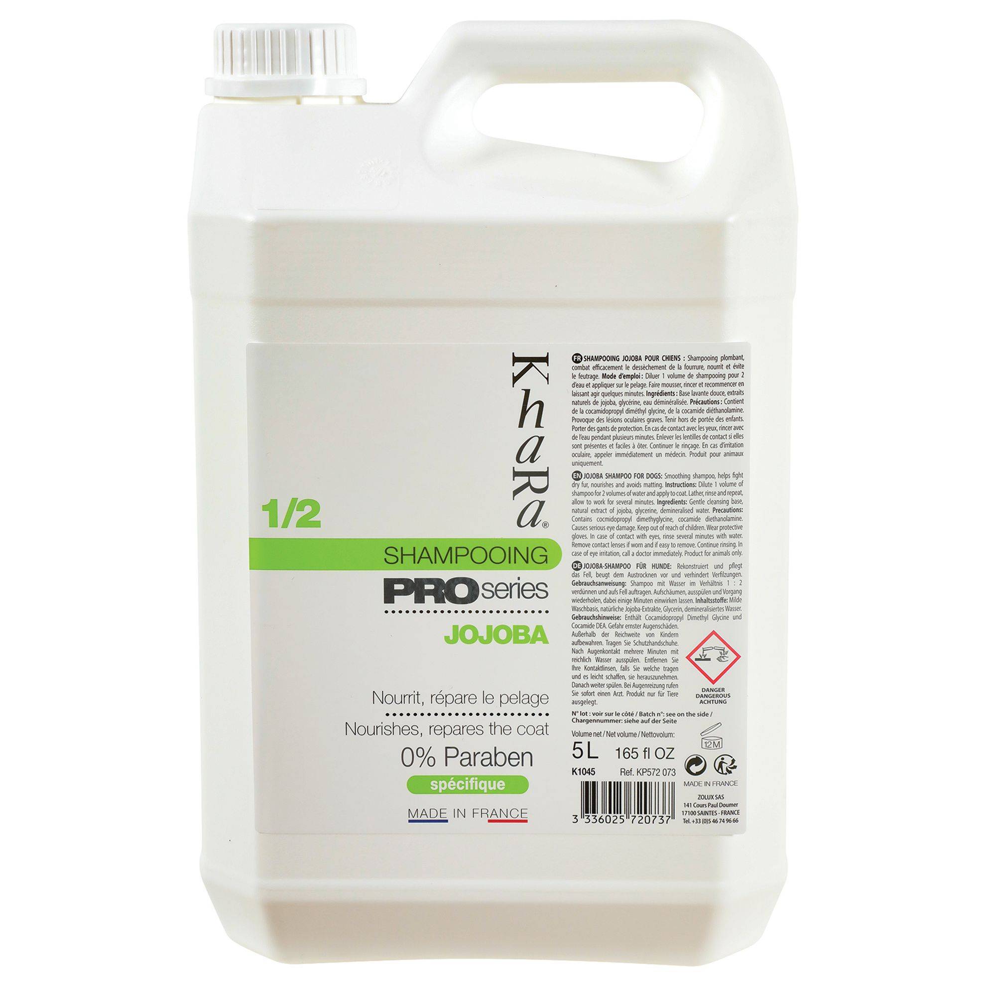 Shampooing jojoba Khara : 5 litres KHARA